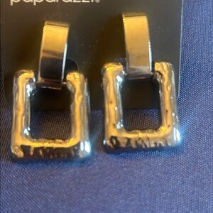 Paparazzi Metallic Rectangular Earrings clip on